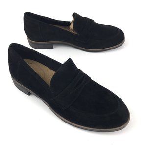 FINAL PRICE Clarks Suede Slip On Penny Loafer